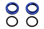KYOFM364BL Kyosho Blue Shock Adjuster Nut with O-Rings - Package of 2