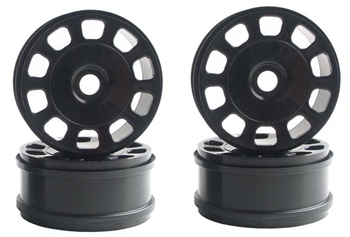 KYOIFH003BK Kyosho Inferno MP9 Black Slotted Wheels - Package of 4