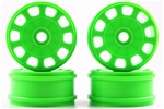 KYOIFH003KG Kyosho Inferno MP9 Green Slotted Wheels - Package of 4