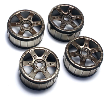 KYOIFH005BC Kyosho Inferno NEO 2.0 Black Chrome Wheels - Package of 4
