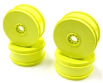 KYOIFH006KY Kyosho Inferno MP9 TKi4 Dish Wheel Yellow - Package of 4