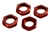 KYOIFW472R Kyosho Inferno Serrated Wheel Nuts Red- Package of 4