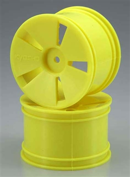 KYOISH01KY Kyosho Yellow Wheel (MFR, ST) - Package of 2