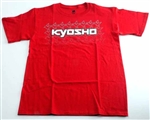 KYOKA10002S2X Kyosho K Fade Short Sleeve T-Shirt Red Size 2XL