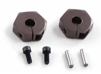 KYOLAW30GM Kyosho Aluminum Clamping Wheel Hubs Gunmetal - Package of 2