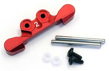 KYOMBW025R-2 Kyosho Mini-Z Buggy Red Anodized Aluminum 2 Degree Front Suspension Mount