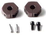 KYOUMW523GM Kyosho Wide Clamping Wheel Hubs in Gunmetal Lazer and Ultimas