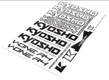 KYOVZ401 Kyosho V-One R4 Logo Decal Sheet