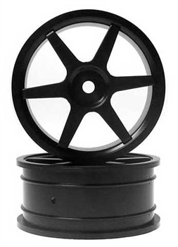 KYOVZH001BK Kyosho Black 6 spoke 24mm Wheel - Package of 2