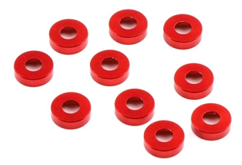 KYOW0146R Kyosho TF-6 Red M3 Flathead Washer - Package of 10