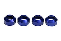 Kyosho Shock Cap Set Blue (ZX5, RB5) - Package of 4