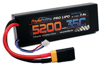 PHB2S520035CXT60APT 5200mAh 7.4V 2S 35C LiPo Battery with Hardwired XT60