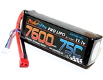 PHB3S760075CDNS 7600mAh 11.1V 3S 75C LiPo Battery with Hardwired T-Plug