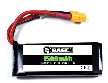 RGRA1265 3S 11.1V 1500mAh 25C Lipo Battery: Defender 1100