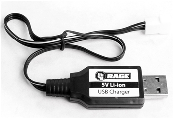 RGRB1123 USB Battery Charger: Aqua Dart /  Black Marlin