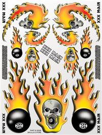 xxx main Skulls O'Fire Sticker Sheet