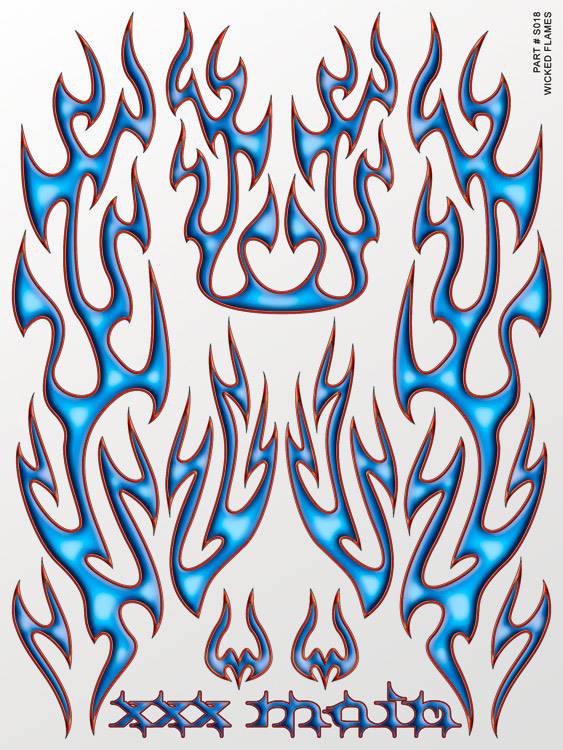 xxx main Wicked Flames Sticker Sheet