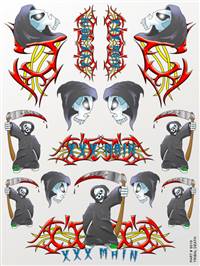 xxx main Tribal Death Sticker Sheet