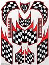 xxx main Racing Checkers Sticker Sheet
