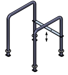 Grab bar -Toilet Transfer Grab Bar, 1.5OD