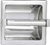 Recessed Toilet Paper Holder- chrome plastic roller, bright polished