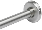 1" Formed, Round Concealed Wall Flange w/ Collar, Satin Stainless Finish - 3" Dia.