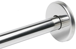 1-1/4" Formed, Round Snap-on Concealed Wall Flange w/ Collar, Bright Stainless Finish - 3" Dia.