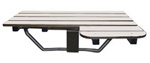 L-Shaped Reversible Shower Seat - Ivory phenolic top