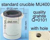 Crucible for Melting MU 400 Ceramic and Graphite 5 kg Indutherm 16-00971-9