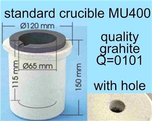Crucible for Melting MU 400 Ceramic and Graphite 5 kg Indutherm 16-00971-9