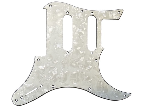 a Yamaha 212 Pacifica pickguard in Aged White Pearl