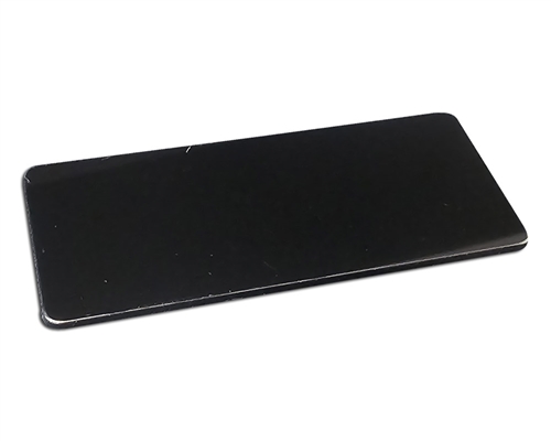 1 x Black PVC Mini Humbucker Top Plate - Blank