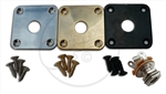 Metal Les Paul Style Jack Plate - Flat