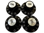 Black Witch Hat knobs with Gold and Silver inlays
