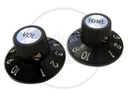 Black Witch Hat Knobs for Solid Shaft Pots