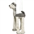 38" Large Grey Wolf Marionette