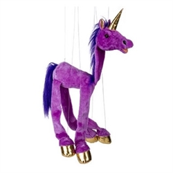 38" Large Purple Unicorn Marionette