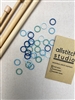 Allstitch Studio Large Ring Stitch Markers - Cool Tones