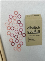 Allstitch Studio Large Ring Stitch Markers - Warm Tones