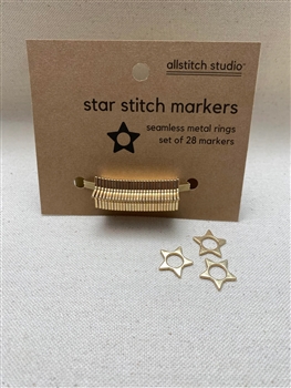 Allstitch Studio Large Star Stitch Markers - Gold