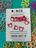 Comma Craft Stitch Marker Set Cat Red