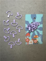 Comma Craft Stitch Marker Set Lavender Mushroom