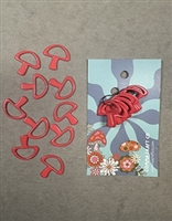Comma Craft Stitch Marker Set Red Mushroom