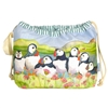 Seathrift Puffins Drawstring Bag