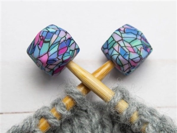 Fox and Pine Stitch Stoppers Stained Glass Hexagons