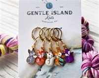 Gentle Island Knits Stitch Markers:  Delicate Foxes