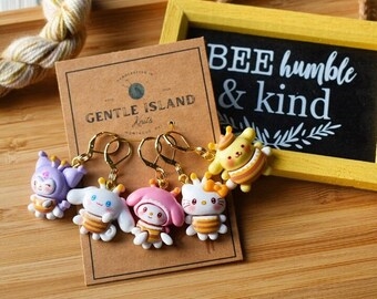 Gentle Island Knits Stitch Markers: Kitty Bee and Friends