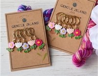 Gentle Island Knits Stitch Markers:  Spring Floral