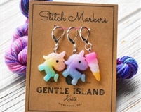 Gentle Island Knits Stitch Markers:  Sparkle Unicorn