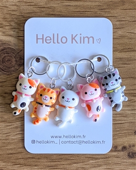 Hello Kim Stitch Markers: Little Cats